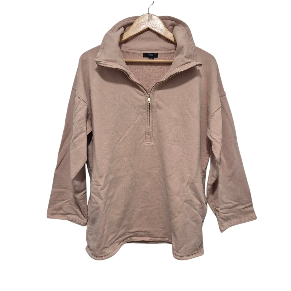 J Crew Quarter-Zip French Terry Sweatshirt - Mens Medium